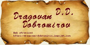 Dragovan Dobromirov vizit kartica